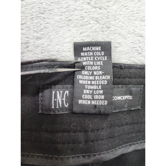 INC Mid Rise Straight Leg Knit Trouser Pants Size 8 Black Stretch Office Career - Picture 5 of 10